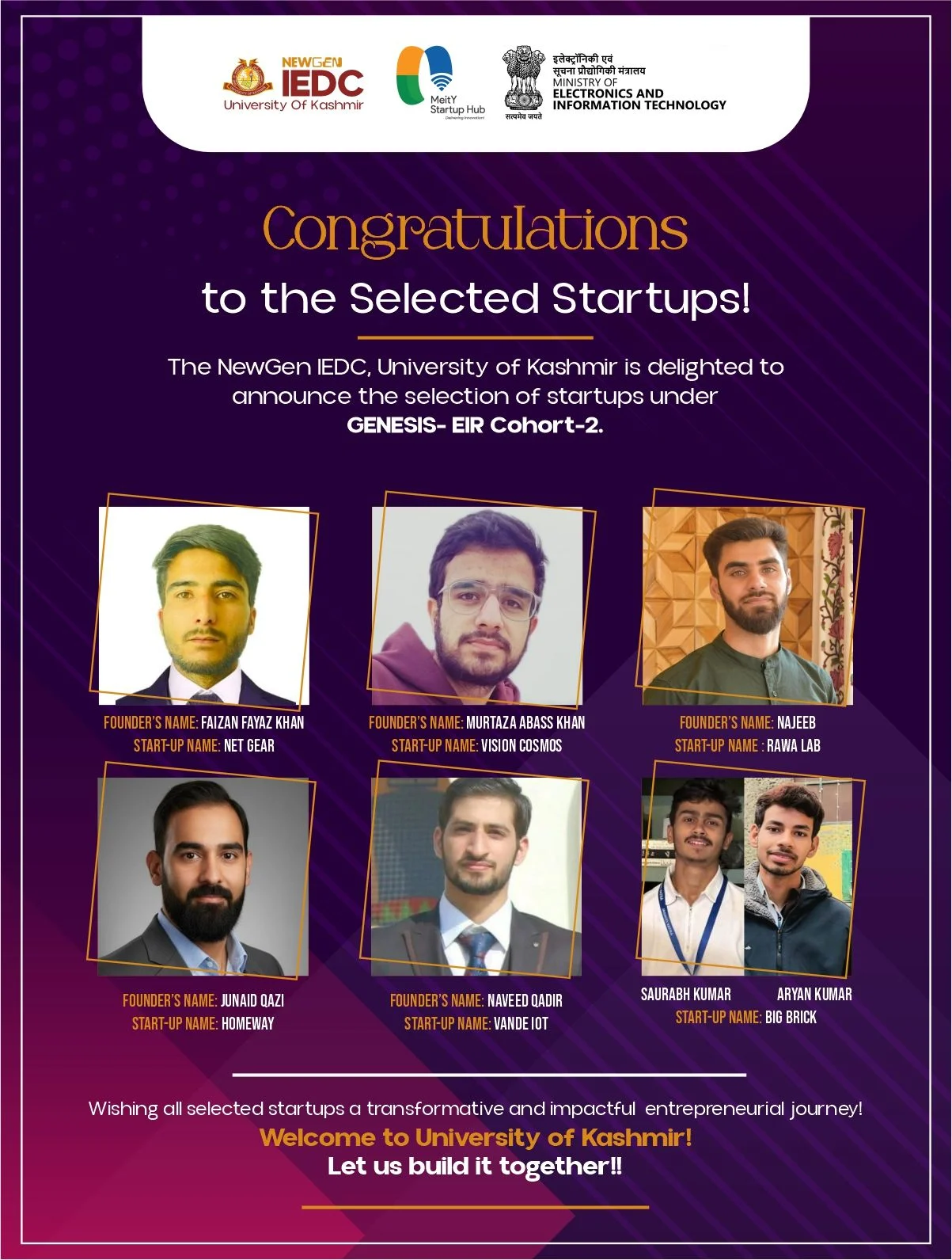VandeIoT - GENESIS EIR Cohort 2 Selection